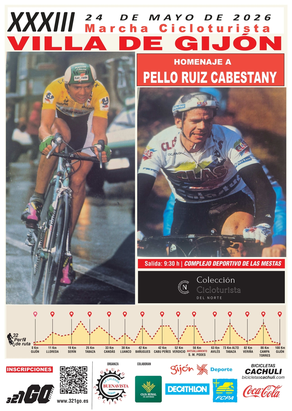 CARTEL MARCHA CICLOTURISTA VILLA DE GIJÓN