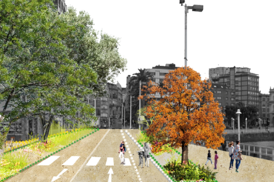 imagen del proyecto de remodelación del paseo de Fomento 'Entre verde y azul'