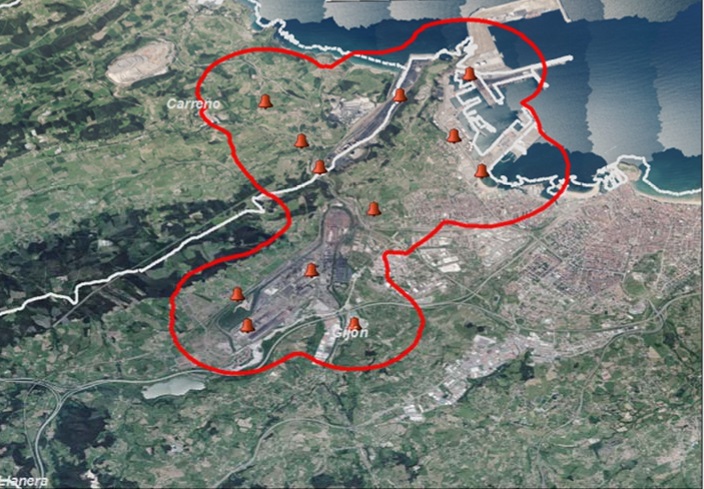 MAPA ZONAS SIRENAS GIJON