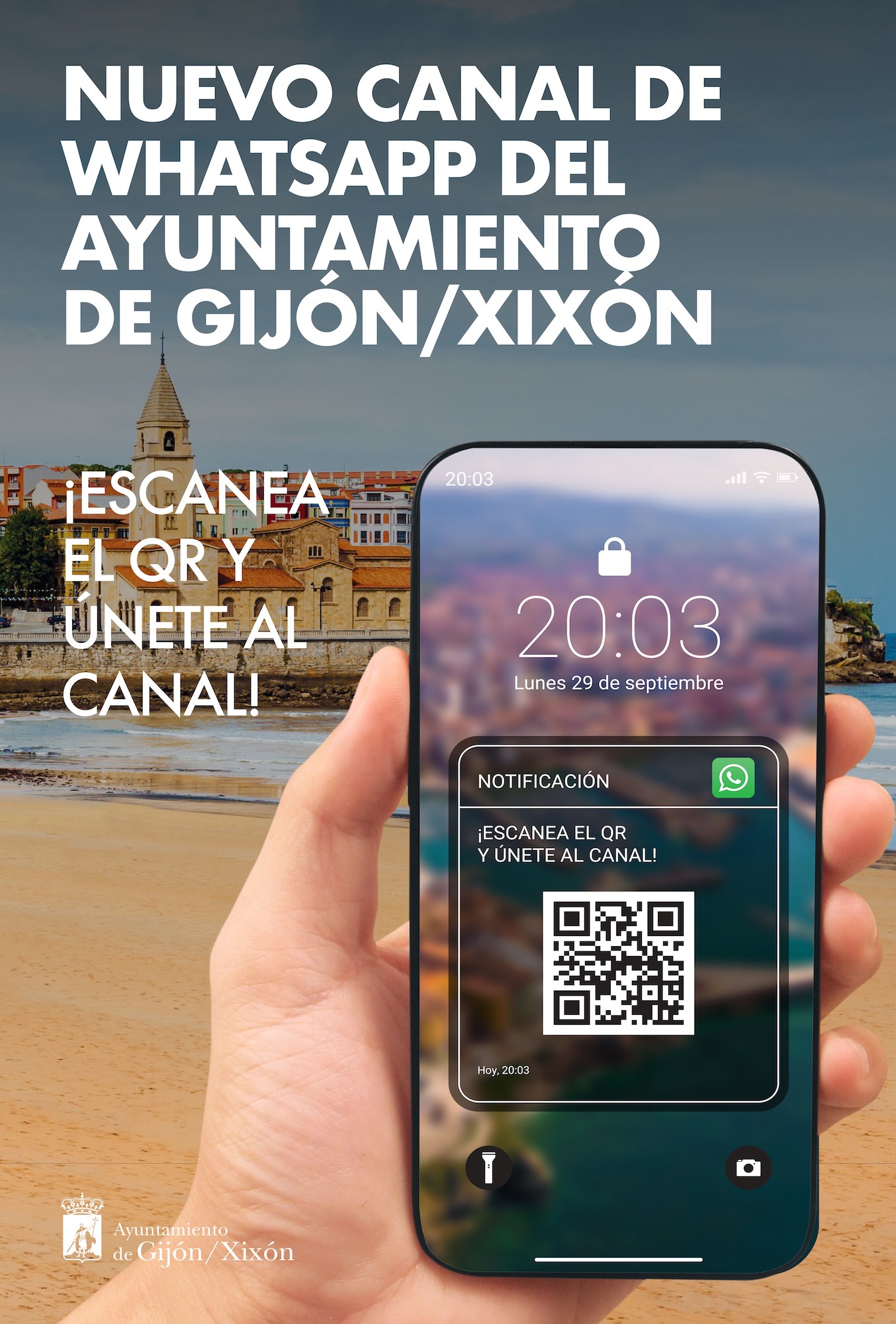 Canal de WhatsApp del Ayuntamiento de Gijón/Xixón
