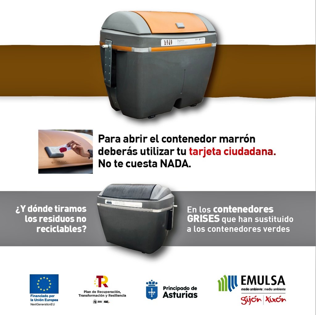 Campaña recogida separada de residuos orgánicos en Gijón