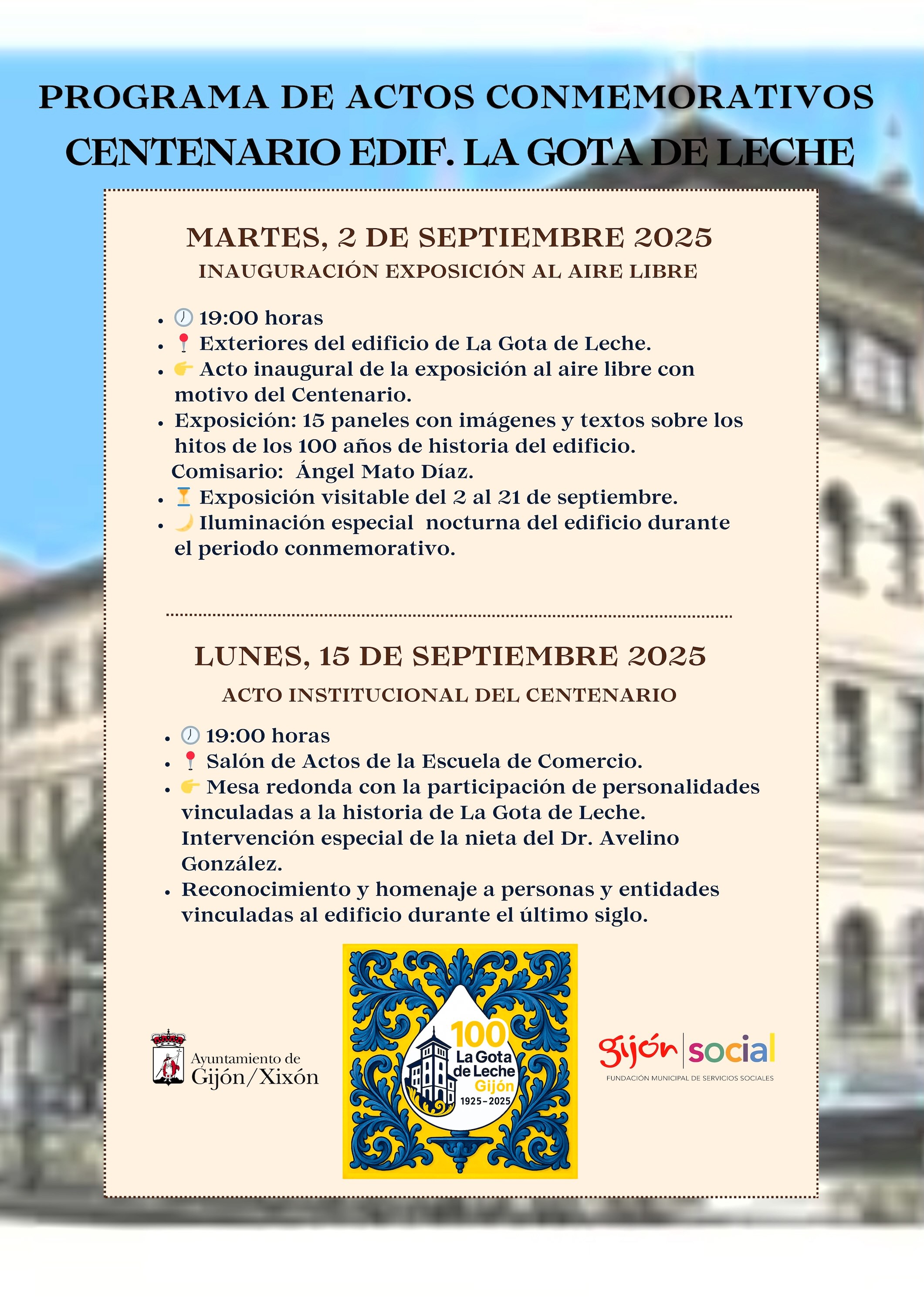Programa de actos conmemorativos
