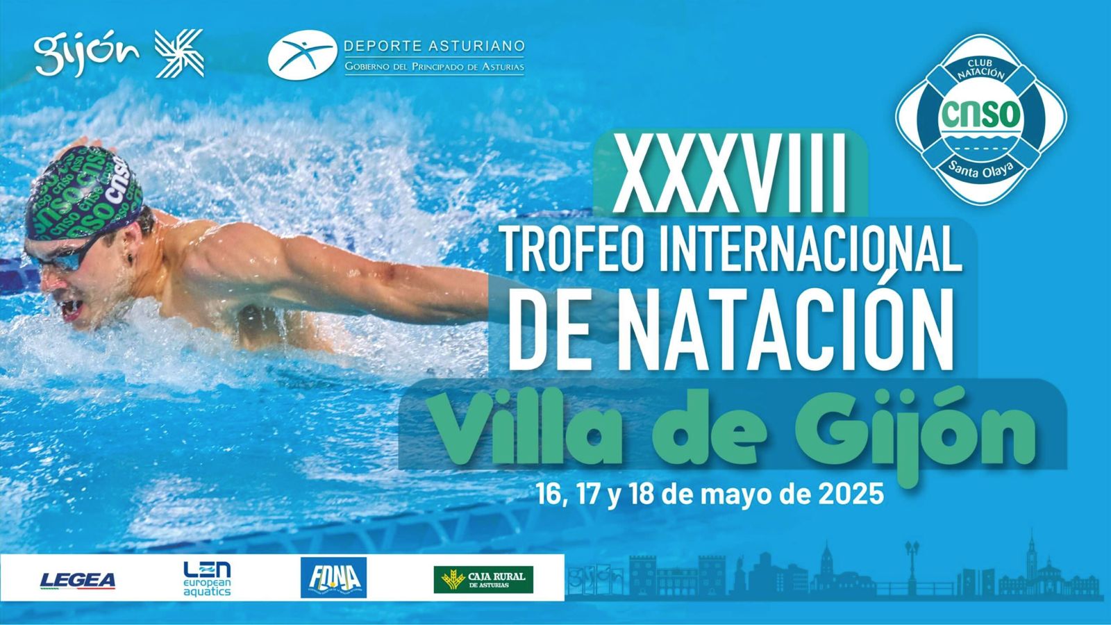 CARTEL TROFEO NATACIÓN VILLA DE GIJÓN