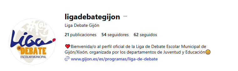 Foto perfil instagram Liga Debate Gijón
