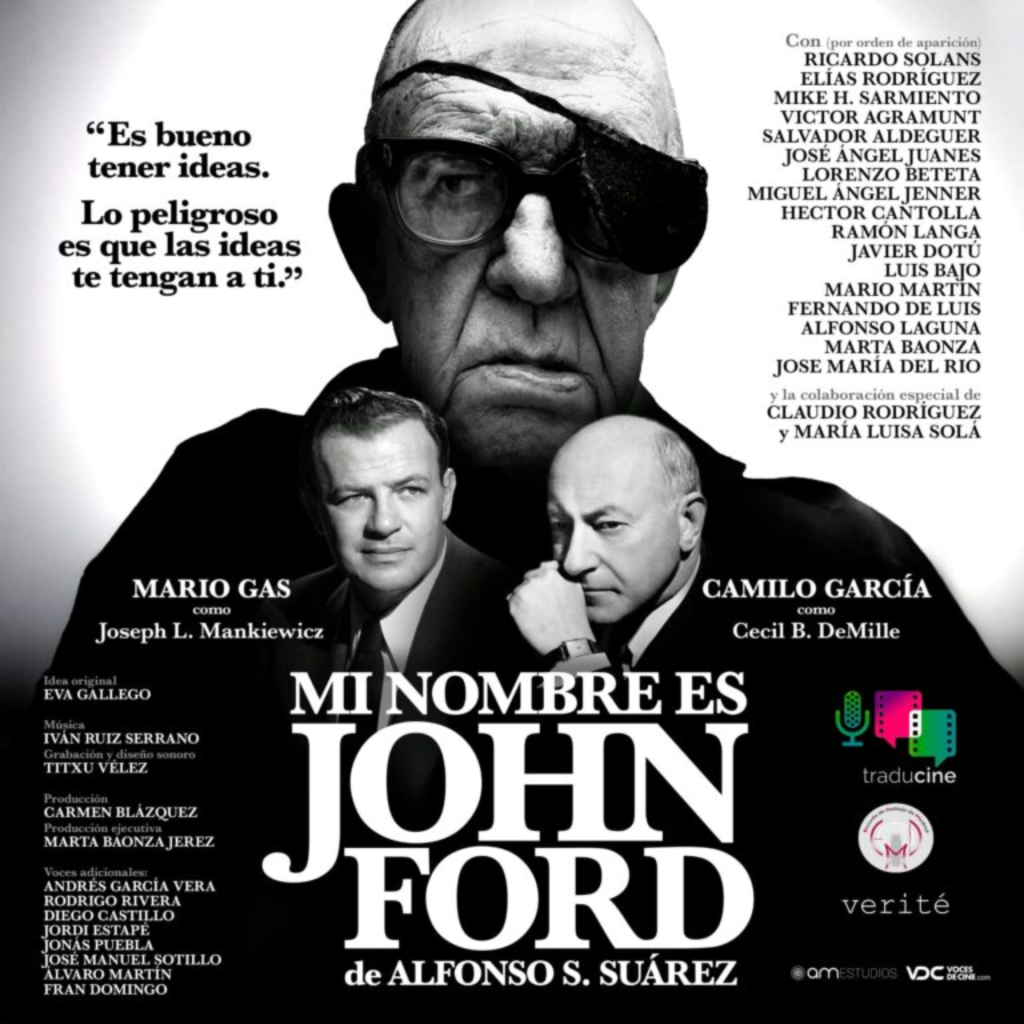 Cartel de la instalación de ficción sonora MI NOMBRE ES JOHN FORD de Alfonso S. Suárez