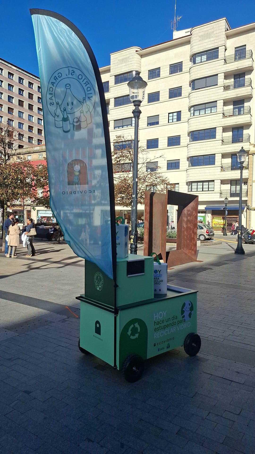 Campaña de reciclaje de vidrio en Gijón