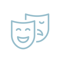 logotipo mascara teatral