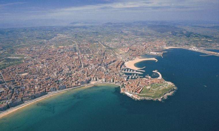 Gijón visto desde el aire