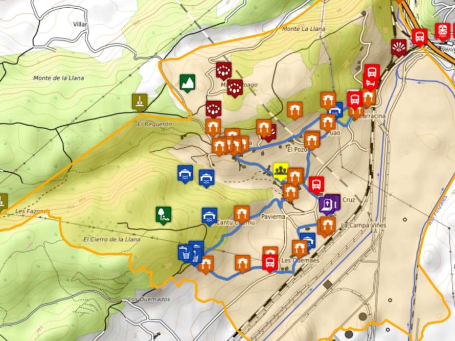 Mapa itinerario Puao