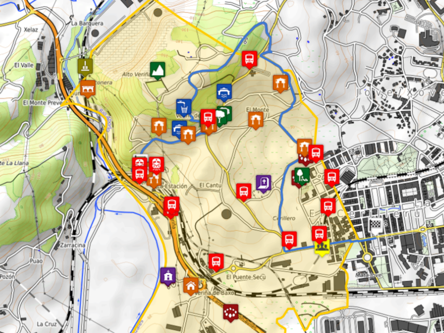 Mapa itinerario Veriña