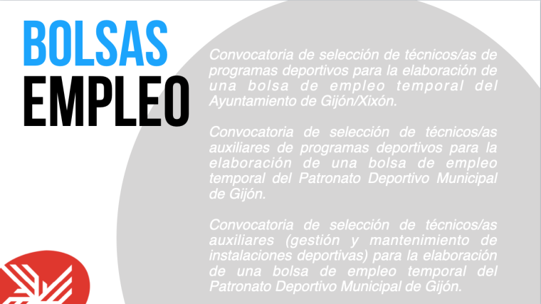 Puntualidad Cambio presión Publicadas las bases para tres bolsas de empleo temporal | Web de Gijón