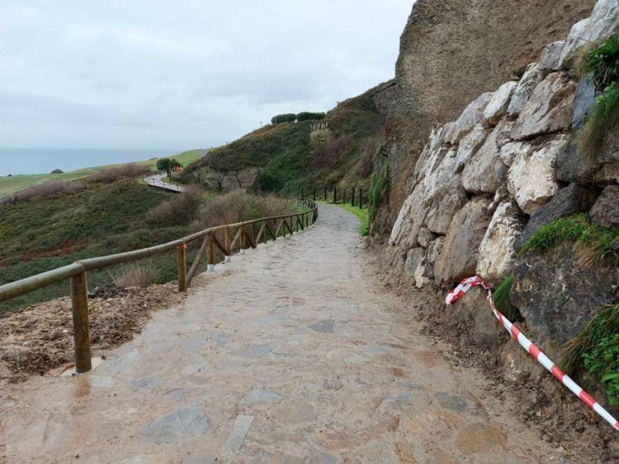 Tramo reparado en la Senda del Cervigón