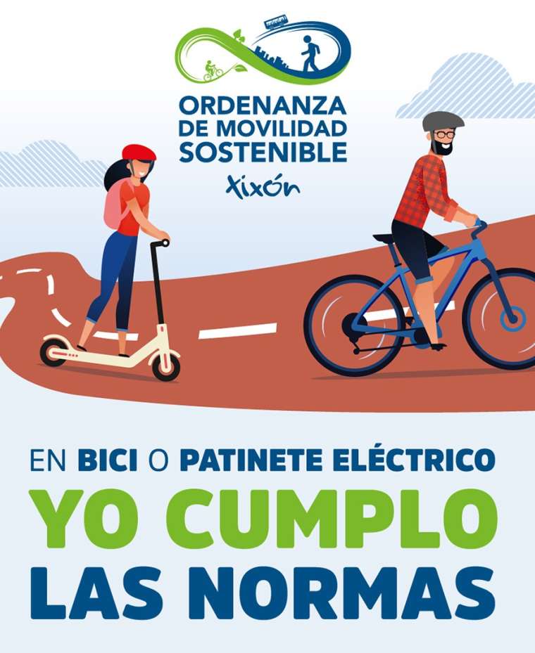 Sabor Implementar Mojado En bici o patinete eléctrico, yo cumplo las normas" | Web de Gijón