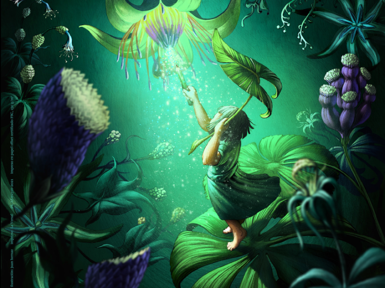 Ilustración cartel concurso de cuentos y dibujos medio ambiente