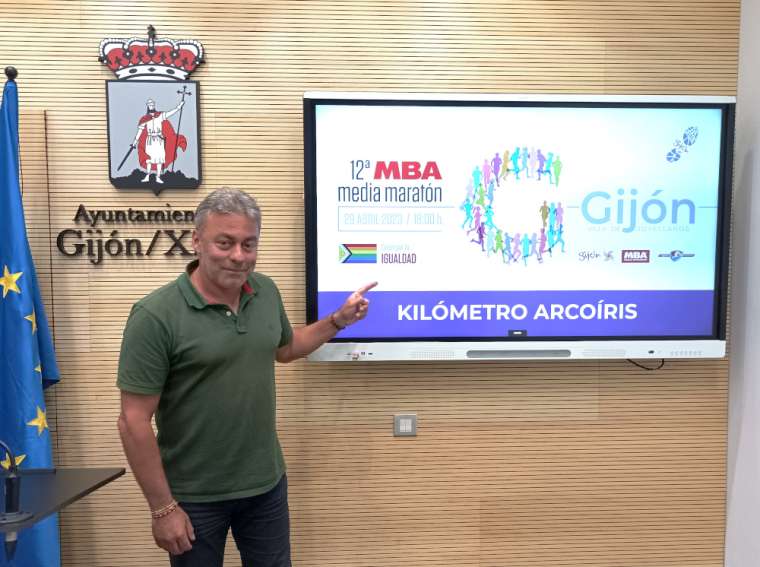 Presentación del Kilómetro Arco iris de la 12ª MBA Media Maratón de Gijón