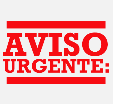 Aviso urgente