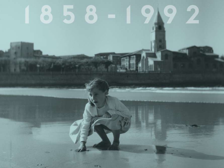 Cartel de la exposición Gijón/Xixón. Epicentro. Fotografía 1858-1992