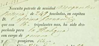 Libro de embarques 1858