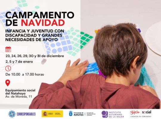 Campamento de Navidad urbano para infancia y juventud con discapacidad y grandes necesidades de apoyo