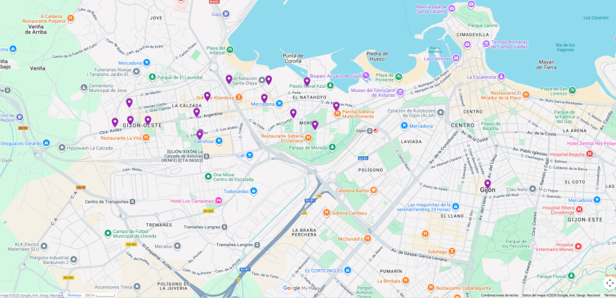 mapa de gijon