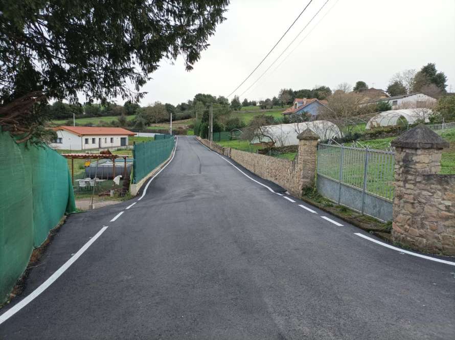 Camino Marmillanes, pavimentacion en Cenero