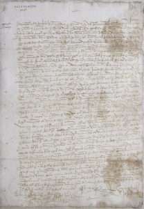 Primer documento conservado 1507 