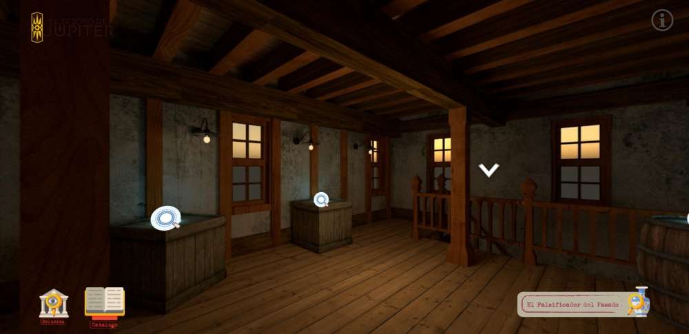 Captura de pantalla del juego interactivo 'el falsificador del pasado'.