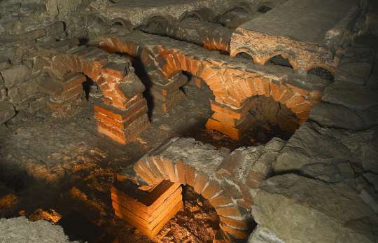 detalle hypocaustum de las termas