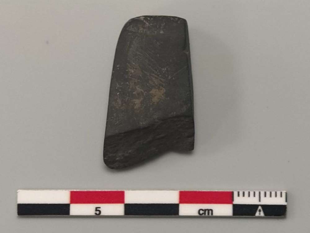 Piedra de toque descubierta durante las excavaciones de la fase II del Proyecto Campa